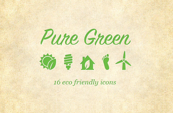 Pure Green Eco Friendly Icons