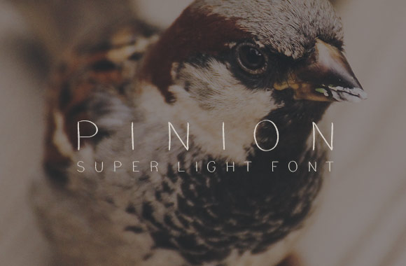 Pinion Super Light Font