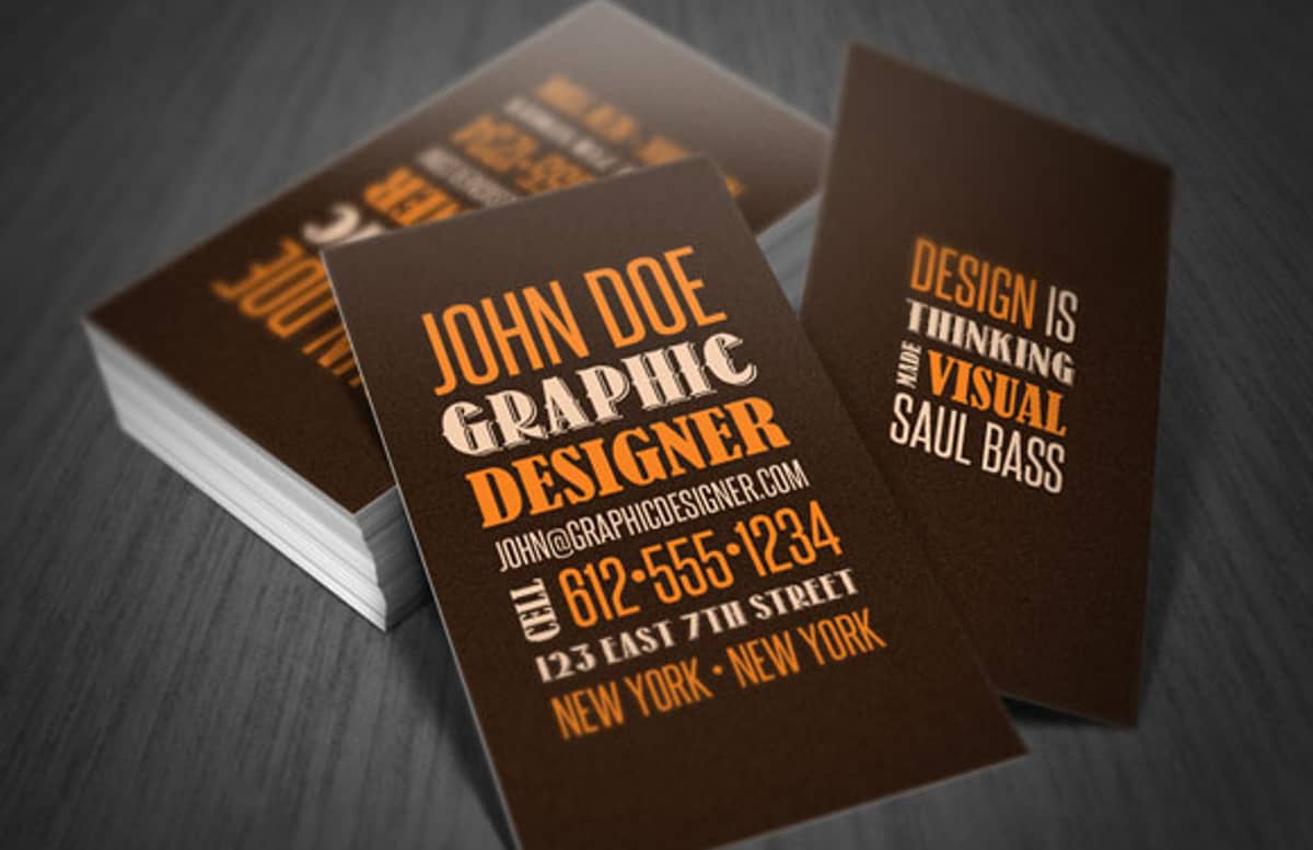 Stylish Type Business Card Template Type Slide1