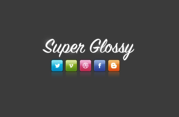 Super Glossy Social Media Icons