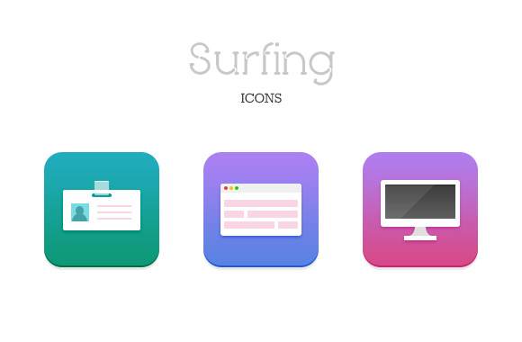 Surfing Icons - Free Download