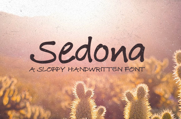 Sedona - A Sloppy Handwritten Font