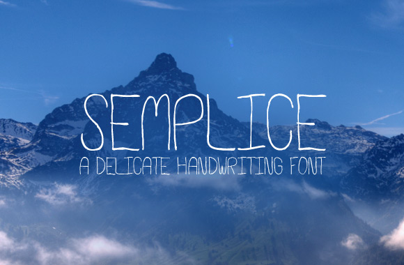 Semplice - A Delicate Handwriting Font