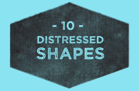 Distressed Badge Shapes PSD