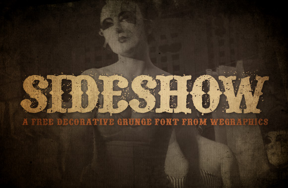 Sideshow - A Free Decorative Grunge Font