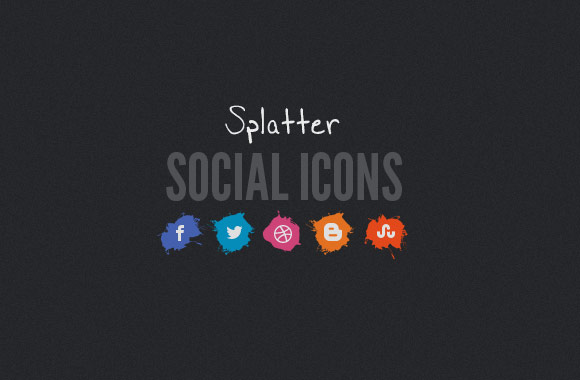 Social Media Splatter Icons