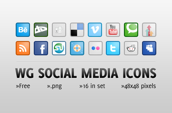 Free social media icon set