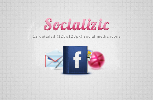 Socializic, free detailed social media icons