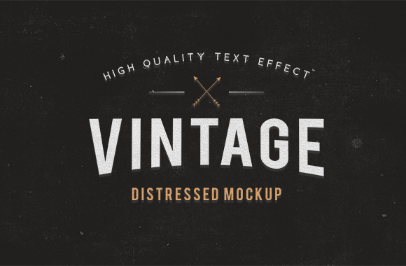 Vintage Distressed Text Mockup