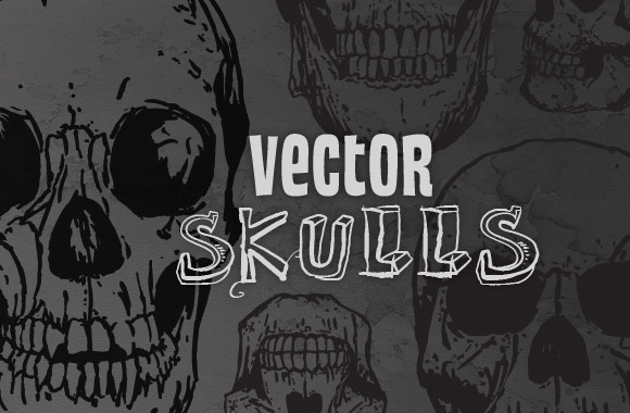 Hand Drawn Vector Skulls Vol. 2