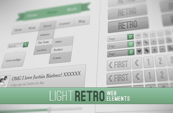 Light Retro Web Elements