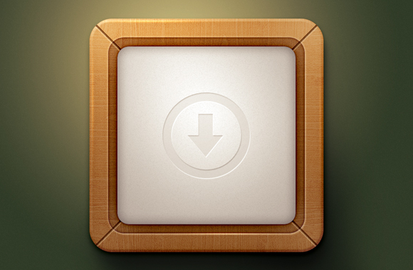 Wooden Style App Icon - Free Template