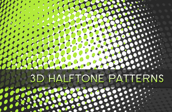 3D Halftone Patterns Brush Set