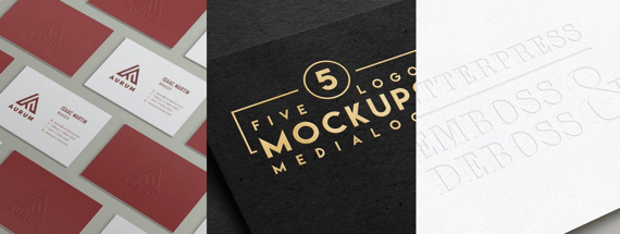 17 Eye-Catching Embossed Business Card Mockups to Make an Impression