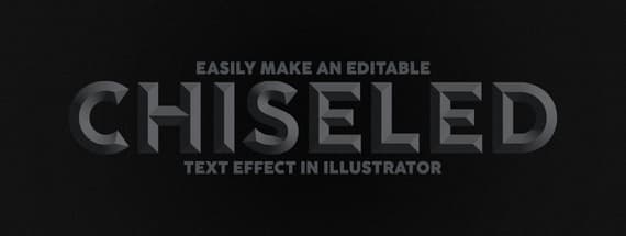 How to Easily Make an Editable Chiseled Text Effect in Illustrator