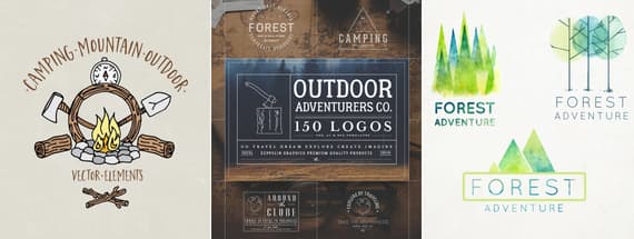 14 Outdoor Logos for that Woodsy, Campfire Feel