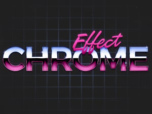 80s Chrome Text Effect 1