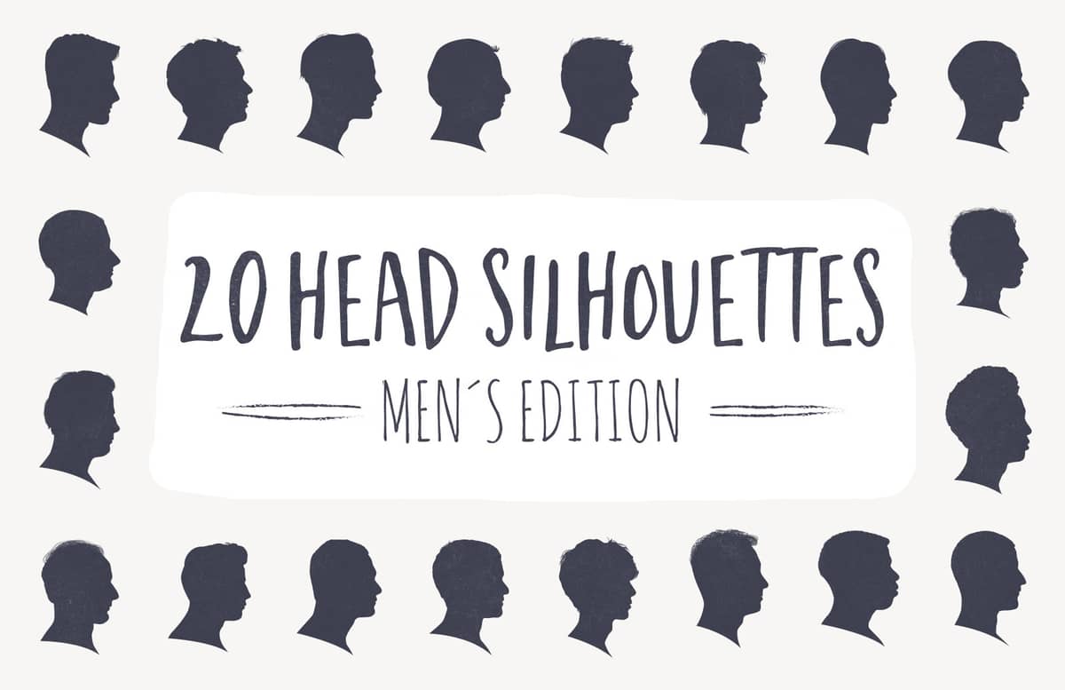 20 Head Silhouettes Men Edition Preview 1