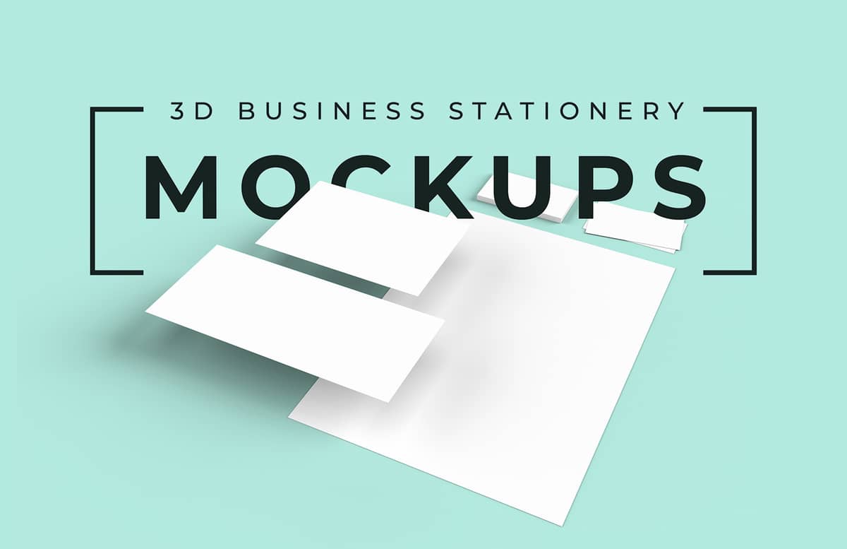 3 D Business Stationery Mockups Preview 1
