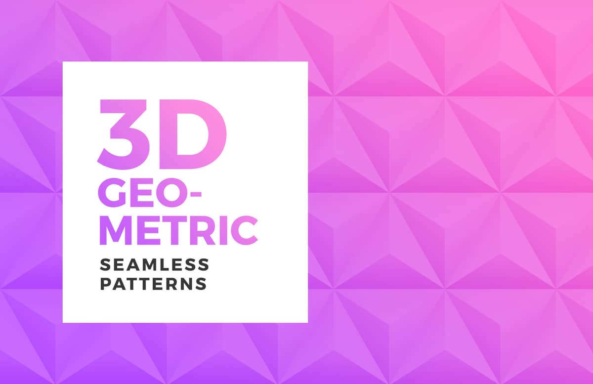 3 D Geometric Seamless Patterns Preview 1