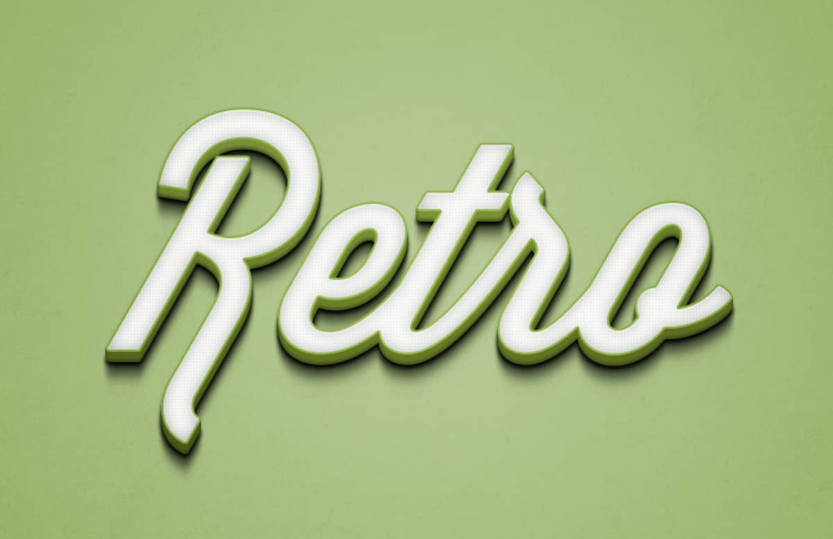 3 D  Retro  Text  Effects  Psd  Preview 1A