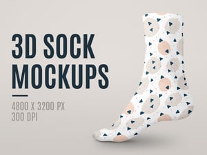 3D Sock Mockups 1