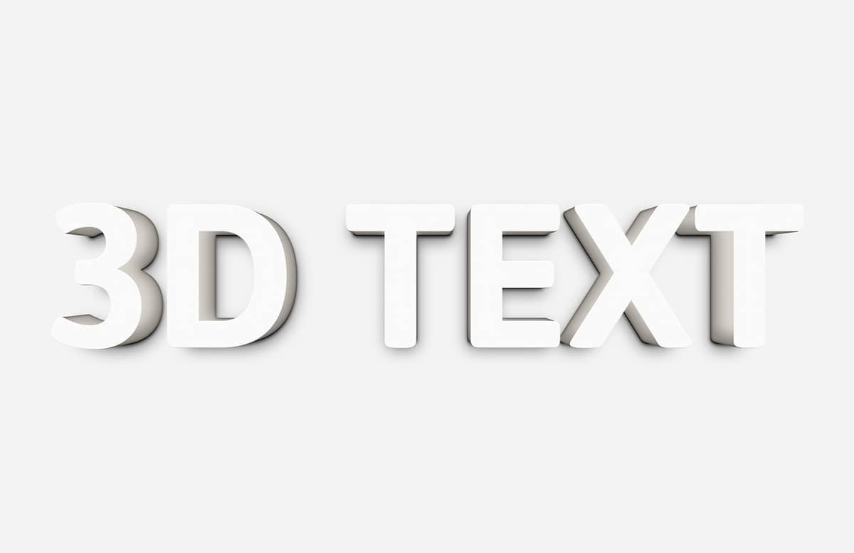 3 D Text Effect For Photoshop Preview 1