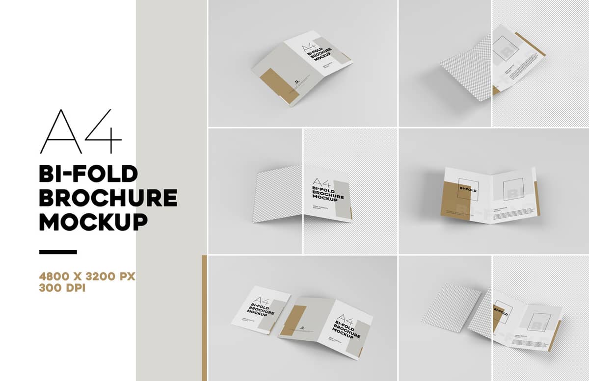 A4 Bifold Brochure Mockup Preview 1