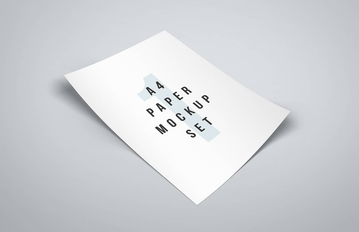 A4 Paper Mockup Set Preview 1