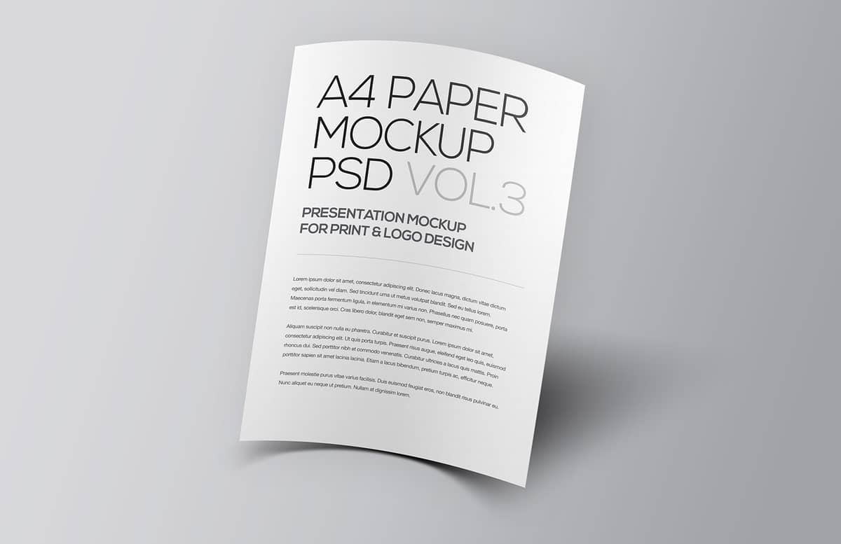 A4  Paper  Mockup  Vol 3  Preview 1