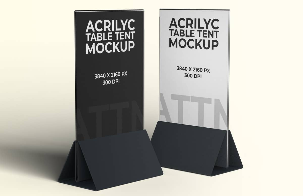 Acrilyc Table Tent Mockup Preview 1