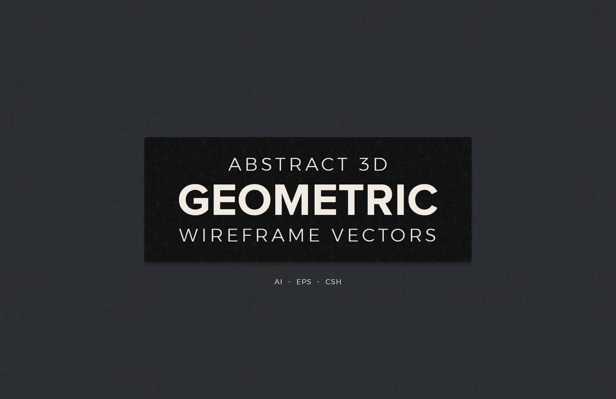 Abstract 3 D Geometric Wireframe Vectors Preview 1