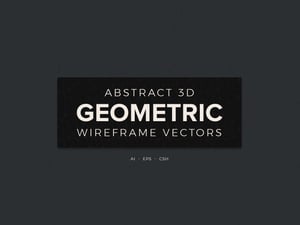 Abstract 3D Geometric Wireframe Vectors 1