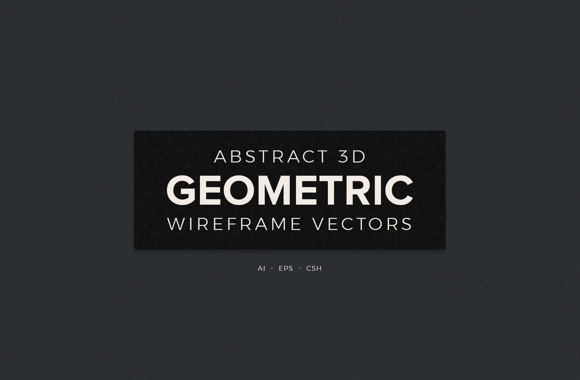 Abstract 3D Geometric Wireframe Vectors