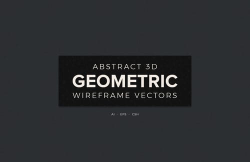 Abstract 3D Geometric Wireframe Vectors