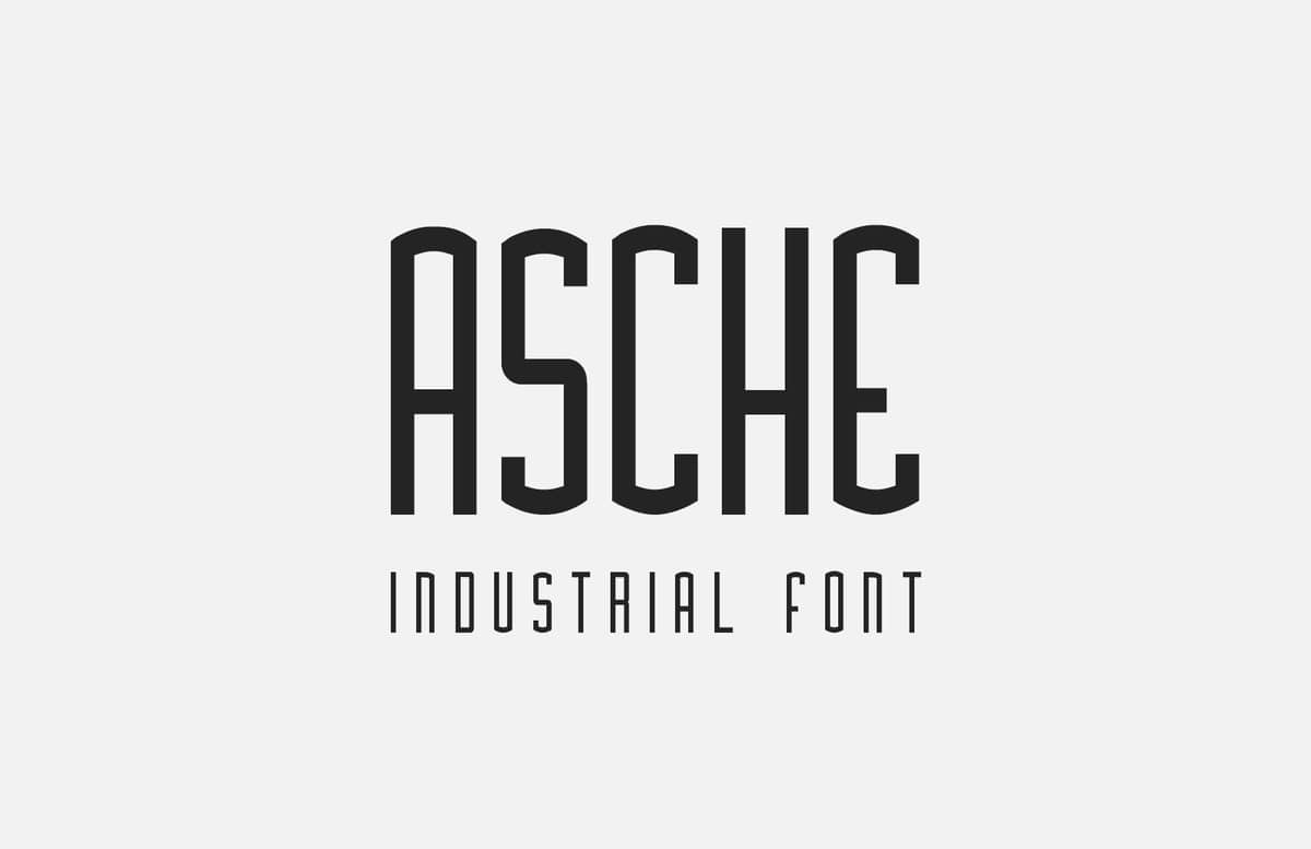 Asche Industrial Font Preview 1