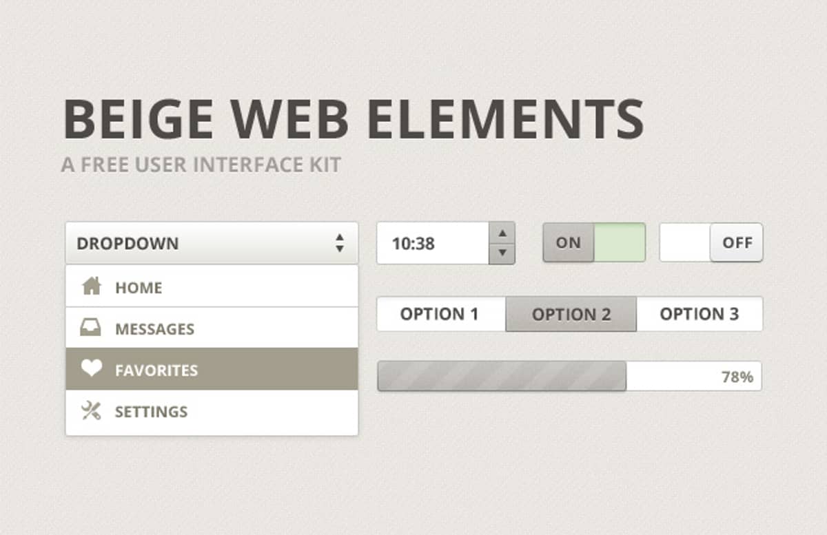 Beige  Web  Elements  Preview1