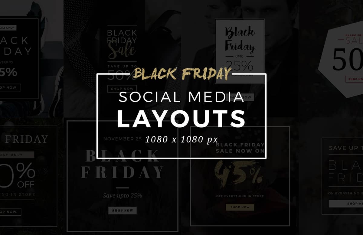 Black  Friday  Social  Media  Layouts  Preview 1
