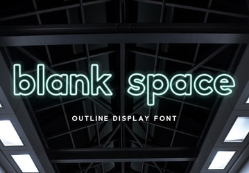 Blank Space - Outline Font
