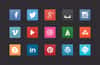 Free CSS3 Social Media Buttons