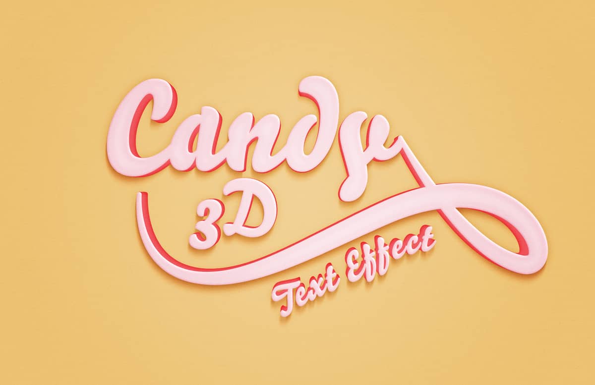 Candy 3 D  Text  Effect  Preview 1
