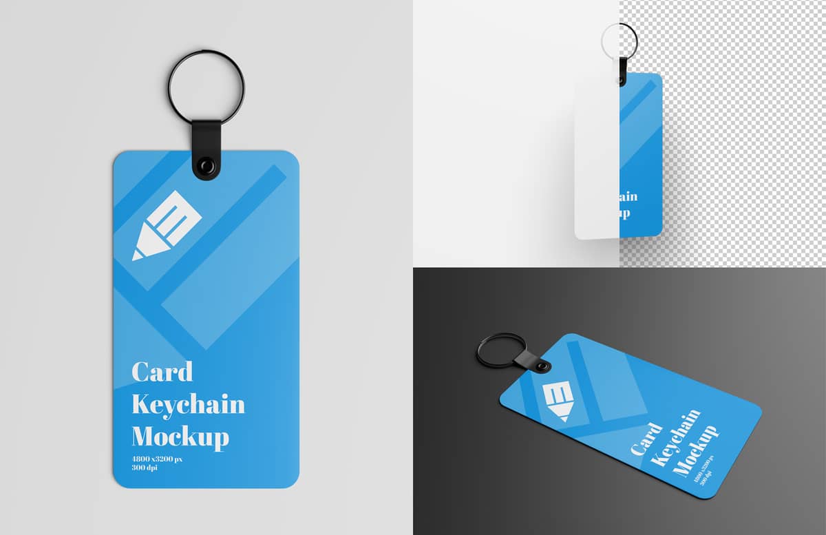 Card Keychain Mockup Preview 1