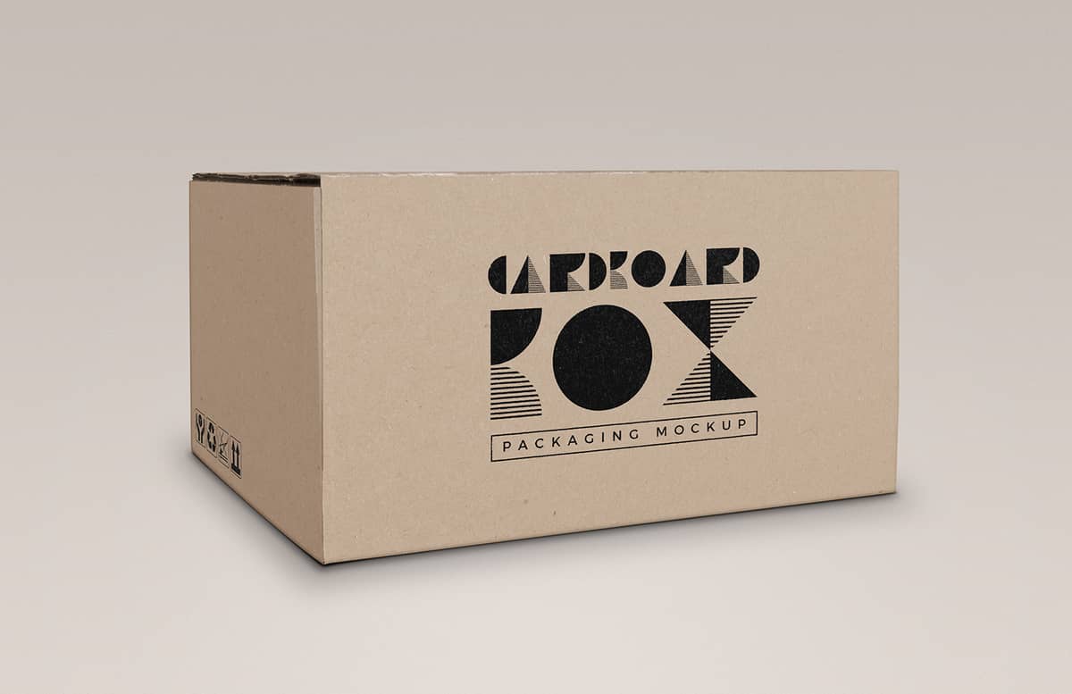 Cardboard Box Mockup Preview 1