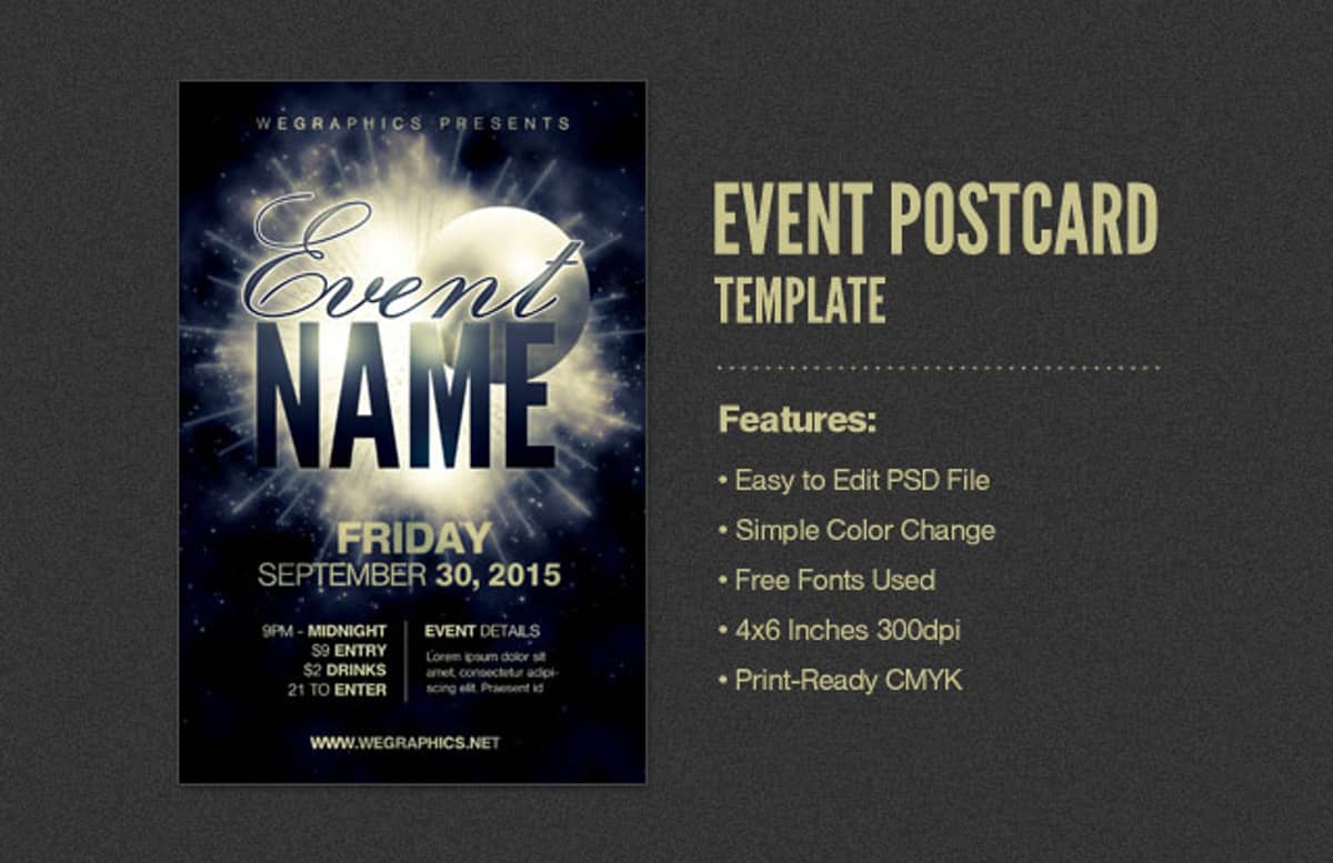 Celestial  Event  Postcard  Template  Preview1