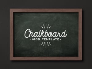 Chalkboard Sign Template 1