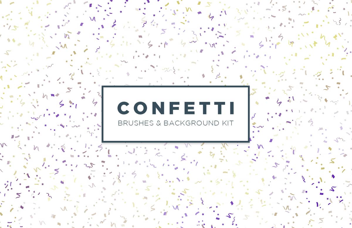 Confetti Brushes And Background Kit Preview 1