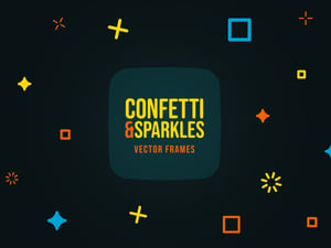 Confetti & Sparkles Vector Frames 2