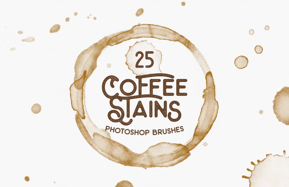 Coffee Stains Photoshop Brushes Preview 1