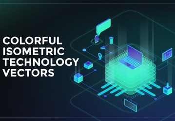 Colorful Isometric Technology Vectors