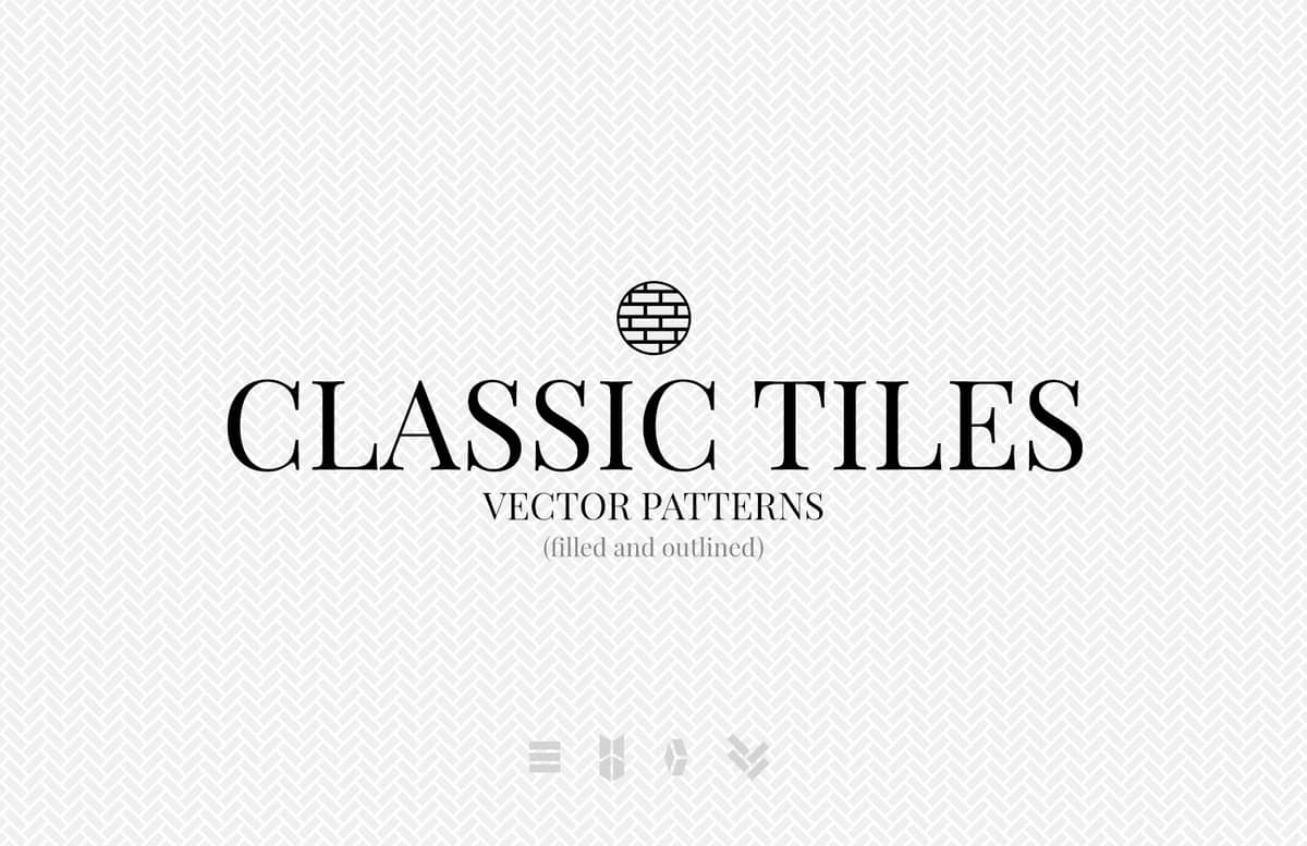 Classic Tiles Vector Patterns Preview 1